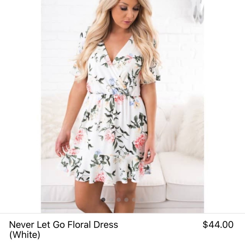 NanaMacs a White Floral Dress